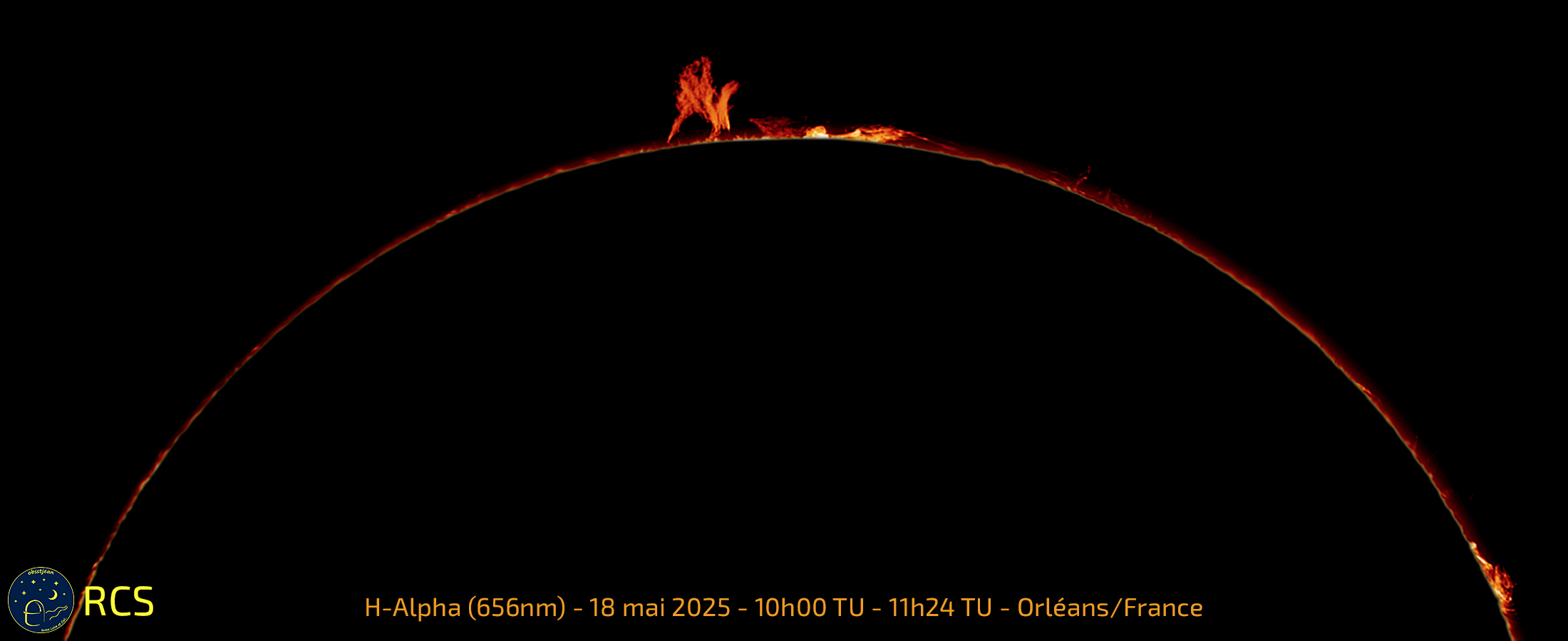 Animation Soleil du 18/05/2025 en Halpha